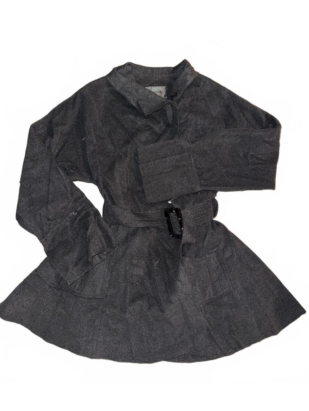 Vintage Women's Boutique Jermikko 100% Wool Trench Coat With Belt Size M